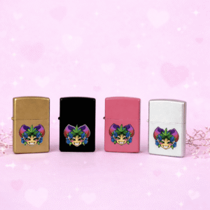 Pastel lighters with jester faces